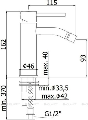 Смеситель для биде Paffoni Light LIG131ST Смеситель для биде Paffoni Light LIG131ST