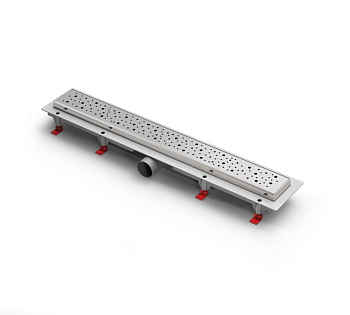 Душевой лоток 105 см Creto Points CRE-1050 PN-50 с решеткой, хром