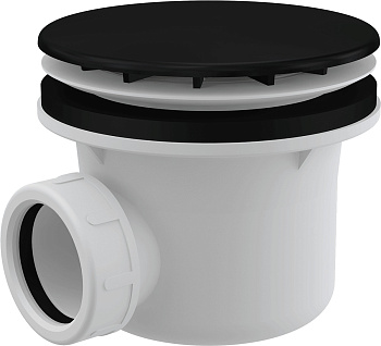 Сифон для душевого поддона, черный-мат