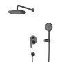 STYLUS-DSET-01 Душевой комплект встраиваемый (смеситель встраиваемый, верхний душ, ручной душ со шлангом, штуцер с держателем), хром