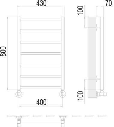 Полотенцесушитель Terminus Контур П7 400х800
