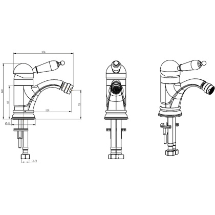 Смеситель для биде_Комплект