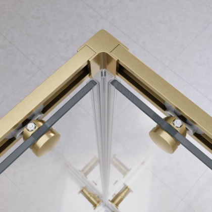 RELAX-304-AH-2-120/90-C-BORO Душевой уголок, отделка Брашированное золото