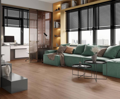 Керамогранит L6_13 Canarium brown коричневый (120смх20смх9,2мм) (5шт_1,2м2) матовая, м2