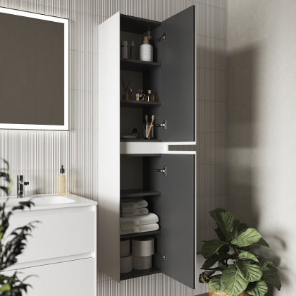 Шкаф-пенал SANCOS Cento подвесной белый глянец, 350х300х1600 мм, , арт. PCN35W