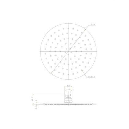 Верхний душ OMNIRES D=25 см WGU125CR (хром) Верхний душ OMNIRES D=25 см WGU125CR (хром)