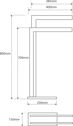 Стойка с двойным держателем для полотенец