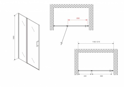 Душевая дверь ABBER Sonnenstrand AG04120BS