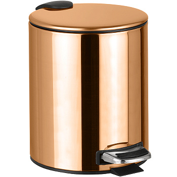 Ведро для мусора Bemeta Coral 158315010 Медное золото глянцевое, 5 л