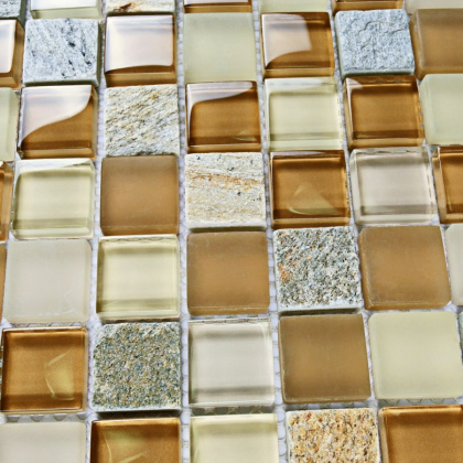 Мозаика стеклянная с камнем Free time-23 (чип 8*23*23) 300*300(11шт.-0.99м2), м2 Мозаика стеклянная с камнем Free time-23 (чип 8*23*23) 300*300(11шт.-0.99м2), м2