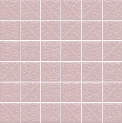 Мозаика 21027 Ла-Виллет розовый светлый 30,1*30,1*6,9(7шт/0,634м2), м2