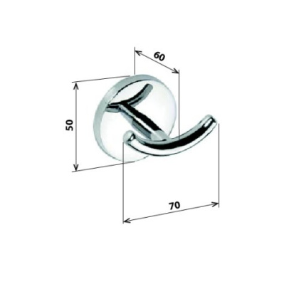 Крючок для полотенец Bemeta Alfa 102406022 Хром