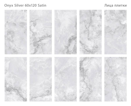Керамогранит ONYX SILVER 60x120 SATIN, LunaRossa Керамогранит ONYX SILVER 60x120 SATIN, LunaRossa