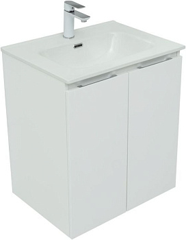 Тумба под раковину Aquanet Алвита New 60 2 дверцы, белый матовый