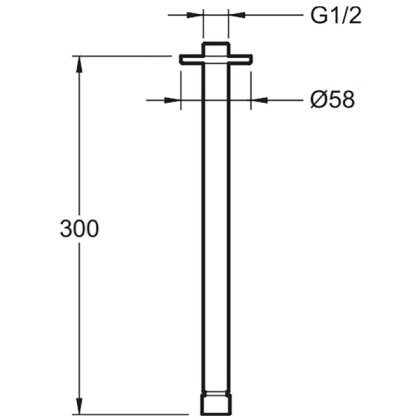 Душевой кронштейн Jacob Delafon Eo E10043-CP хром Душевой кронштейн Jacob Delafon Eo E10043-CP хром