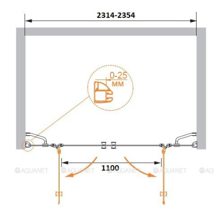 VERONA-W-B-22-240-P-Cr Душевая дверь VERONA-W-B-22-240-P-Cr Душевая дверь