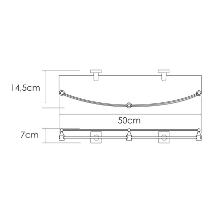 Rhin K-8744 Полка стеклянная