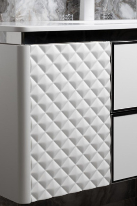 Тумба ROMBO 120cm Белый матовый/хром 777-120-WCR Boheme Тумба ROMBO 120cm Белый матовый/хром 777-120-WCR Boheme