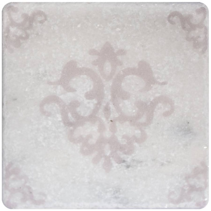 Натуральный мрамор, WHITE MOTIF №3 10x10, Marble