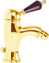 VINTAGE-BSM1-03/24-Sw Смеситель на биде однорычажный c донным клапаном, исполнение золото, ручка Swarovski