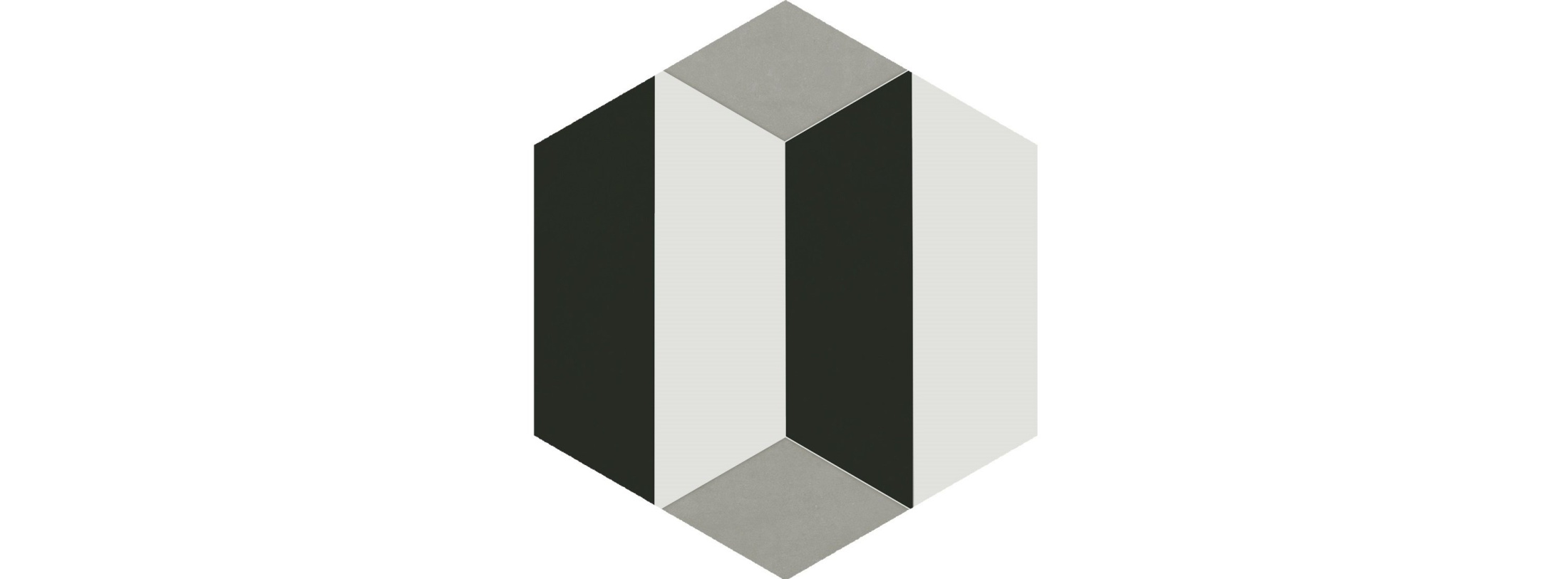 Декор 1 VT\A283\SG1010 Кальсада Черный/Белый/Серый (12см*10,4см*7мм) (45шт/0,561м2) Шестиугольник, шт