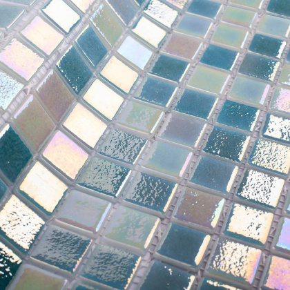 Стеклянная мозаика MIX GREEN 553/554, Shell