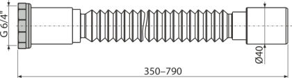 Гибкое соединение 6/4"×40 металл