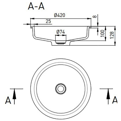 Раковина Salini Marea 4 1802204M Раковина Salini Marea 4 1802204M