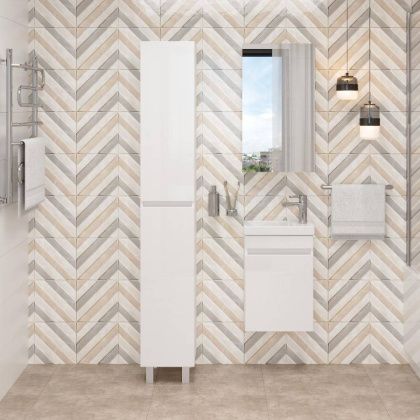 Пенал Onika Милтон 30 напольный, белый, универсальный