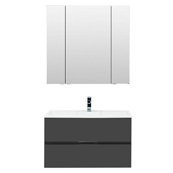 Мебель для ванной Aquanet Алвита 90 серый антрацит