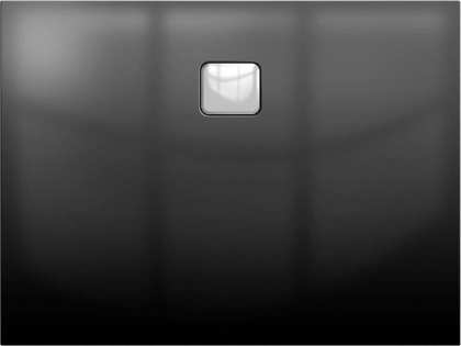 Акриловый душевой поддон Riho Basel 406 120x80 черный глянец, накладка хром DC161600000000S