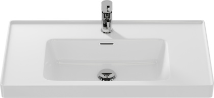 Прямоугольная тонкостенная мебельная раковина CREA с отверстием под смеситель, размером 80 см. Прямоугольная тонкостенная мебельная раковина CREA с отверстием под смеситель, размером 80 см.