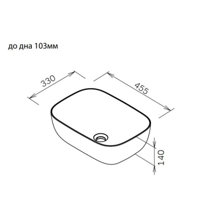 M8FWCC10450BM Func Раковина накладная, прямоугольник, 45 см, цвет черный матовый