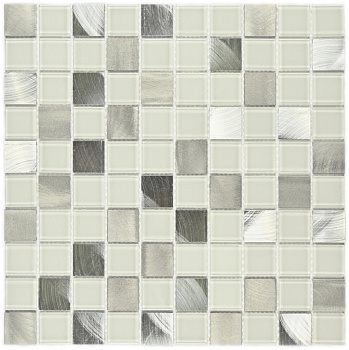 Стеклянная мозаика Bonaparte Titan Silver 31,8х31,8 см