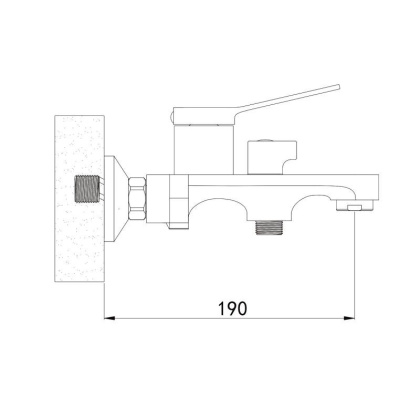 Смеситель для ванны Shevanik S62 S6202