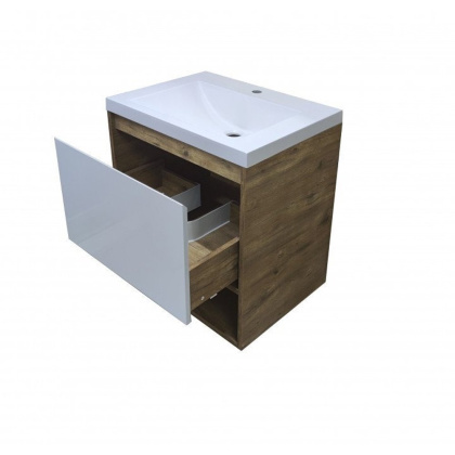 Тумба подвесная под умывальник Monaсo Wood 700х480 1 ящик (ШхГхВ) 698х476х607