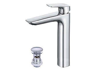 Смеситель для раковины 227 с донным клапаном AQUATEK AQ1005CR ВЕГА 