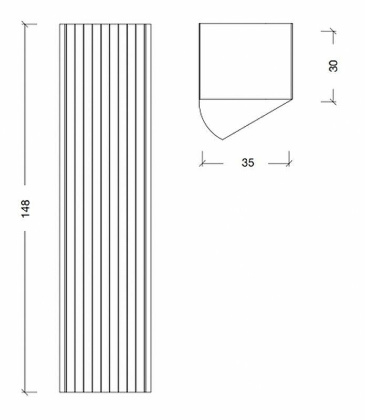 Пенал MONACO рубин + хром без ножек 868-RCR Boheme
