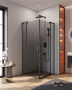 SLIDER-AH-2-90/100-100/110-BR-BORO Душевой уголок, Условный размер, мм:(900-1000)x(1000-1100)x1950 Габариты с диапазоном регулировок, мм:(900-1000)x(1000-1100)x1950 
