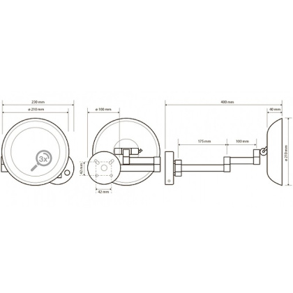 Косметическое зеркало с подсветкой 116101802