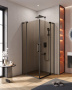 SLIDER-A-2-100/110-BR-GM Душевой уголок, Условный размер, мм:(1000-1100)x(1000-1100)x1950 Габариты с диапазоном регулировок, мм:(1000-1100)x(1000-1100)x1950 