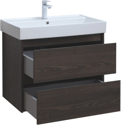 Тумба под раковину Aquanet Nova Lite 75 дуб черный (2 ящика) Тумба под раковину Aquanet Nova Lite 75 дуб черный (2 ящика)