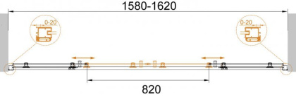 ANIMA-W-BF-2-180-C-Cr Душевая дверь