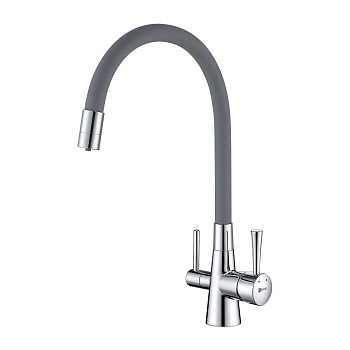 Смеситель Lemark Comfort LM3075C-Gray для кухни  с подключением к фильтру с питьевой водой Смеситель Lemark Comfort LM3075C-Gray для кухни  с подключением к фильтру с питьевой водой