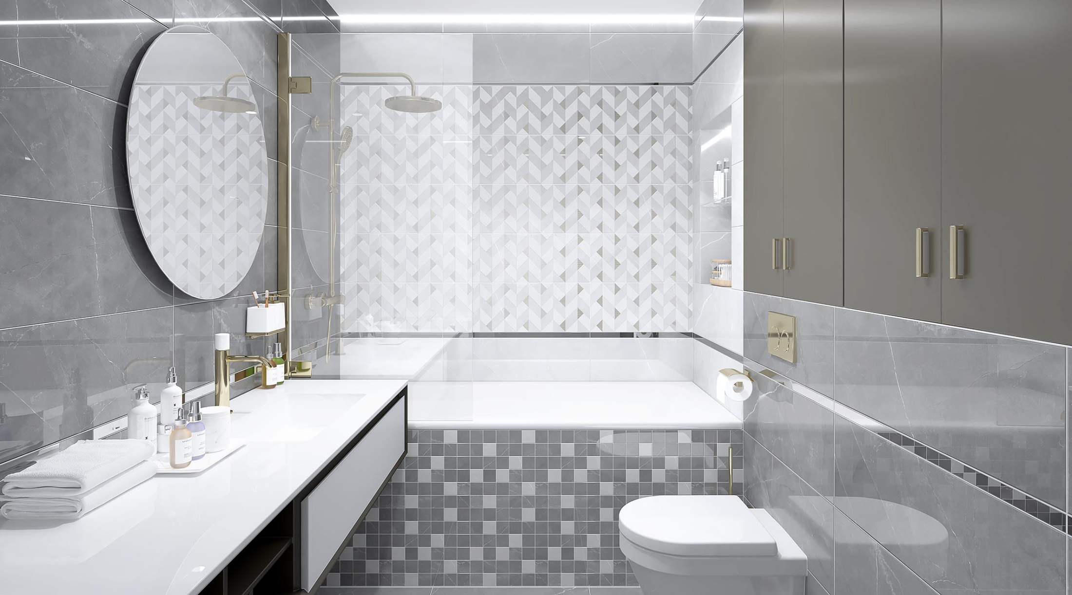 Плитка настенная Lima серый 25х75 (9шт/1,69м2),м2