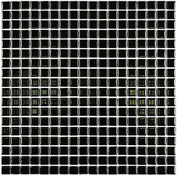 Мозаика стеклянная Super Black (чип 4*15*15) 300*300 (22шт-1.98м2), м2