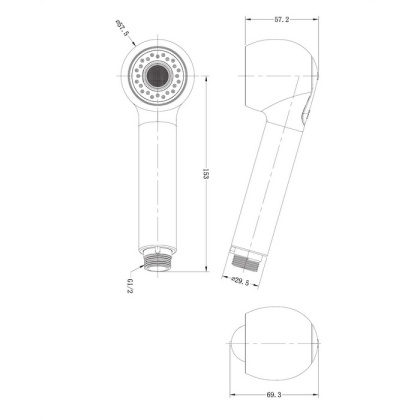 Душевая лейка OMNIRES PS07CR (хром) Душевая лейка OMNIRES PS07CR (хром)