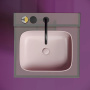 Умывальник чаша накладная прямоугольная (цвет Розовый Матовый) Element 505*380*150мм