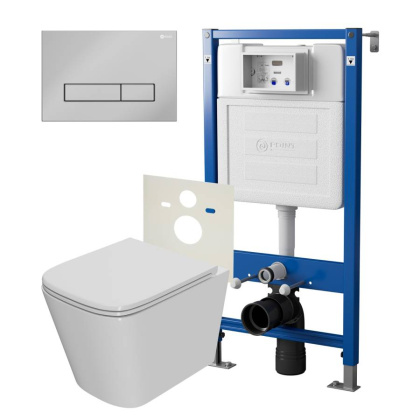 Сет: Система инсталляции Point Элемент для подвесного унитаза PN45120 + Клавиша смыва для инсталляции Point Меркурий, хром, PN44831C + Унитаз подвесной Point Ника безободковый, сиденье микролифт PN41081 Сет: Система инсталляции Point Элемент для подвесного унитаза PN45120 + Клавиша смыва для инсталляции Point Меркурий, хром, PN44831C + Унитаз подвесной Point Ника безободковый, сиденье микролифт PN41081