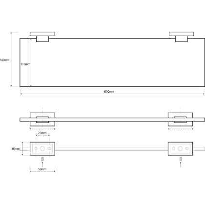 Стеклянная полка